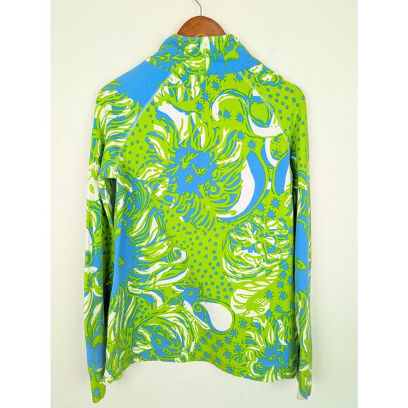 Lilly Pulitzer Skipper Popover Sweatshirt Floral Roar of the Jungle Size XS - Picture 5 of 12